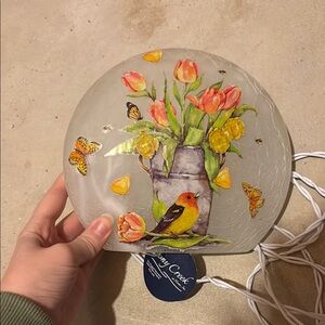 adorable bird and flower lamp
